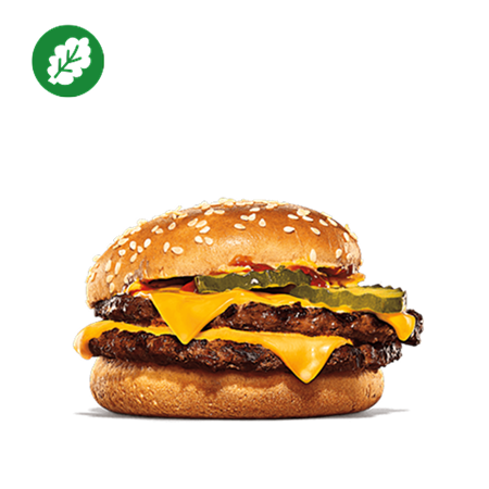 Plant Based Double Cheeseburger Menu