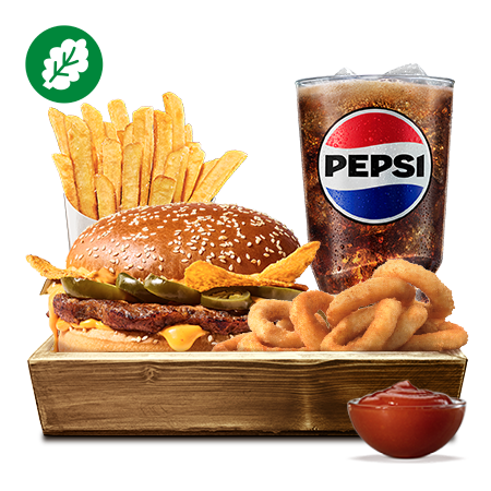 Plant-based Cheesy Nachos Burger