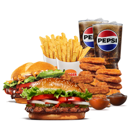 Whopper Menu + Steakhouse Menu + 12 nugetek (2 omáčky)