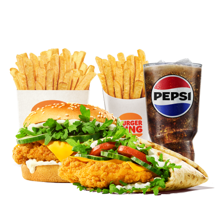 Chicken Crunch Menu + Chicken Crunch Pocket + XXL hranolky